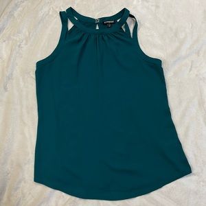 Express sleeveless top, size s, color green
